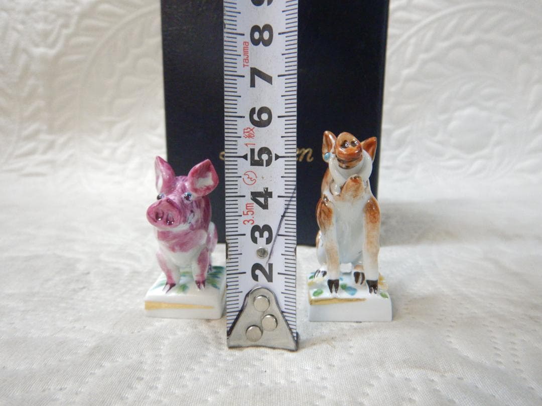 Meissen マイセン イノシシ 猪 置物 2点セット
