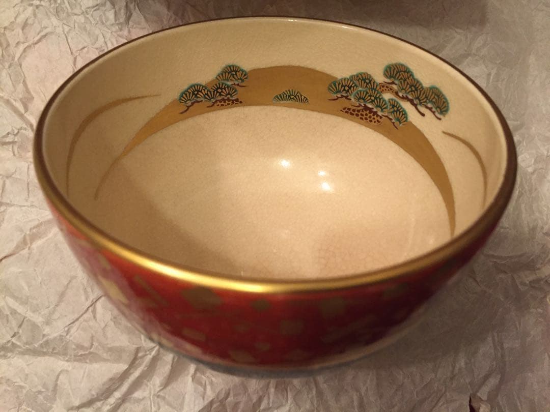 値下げキャンペーン☆京焼き☆抹茶茶碗☆清関寺窯☆杉田祥平☆金箔