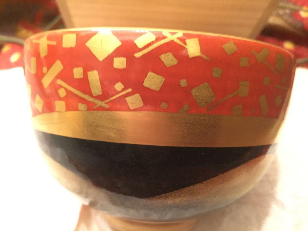 値下げキャンペーン☆京焼き☆抹茶茶碗☆清関寺窯☆杉田祥平☆金箔