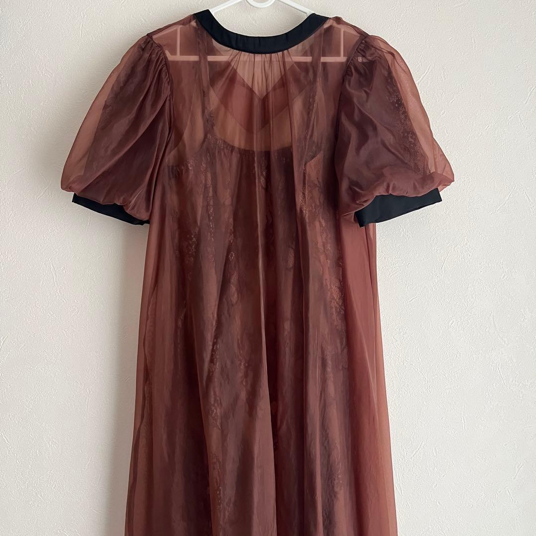 【専用】niana Aライン オーガンジーレースレイヤードドレス