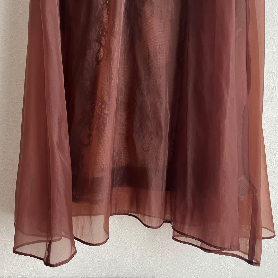 【専用】niana Aライン オーガンジーレースレイヤードドレス