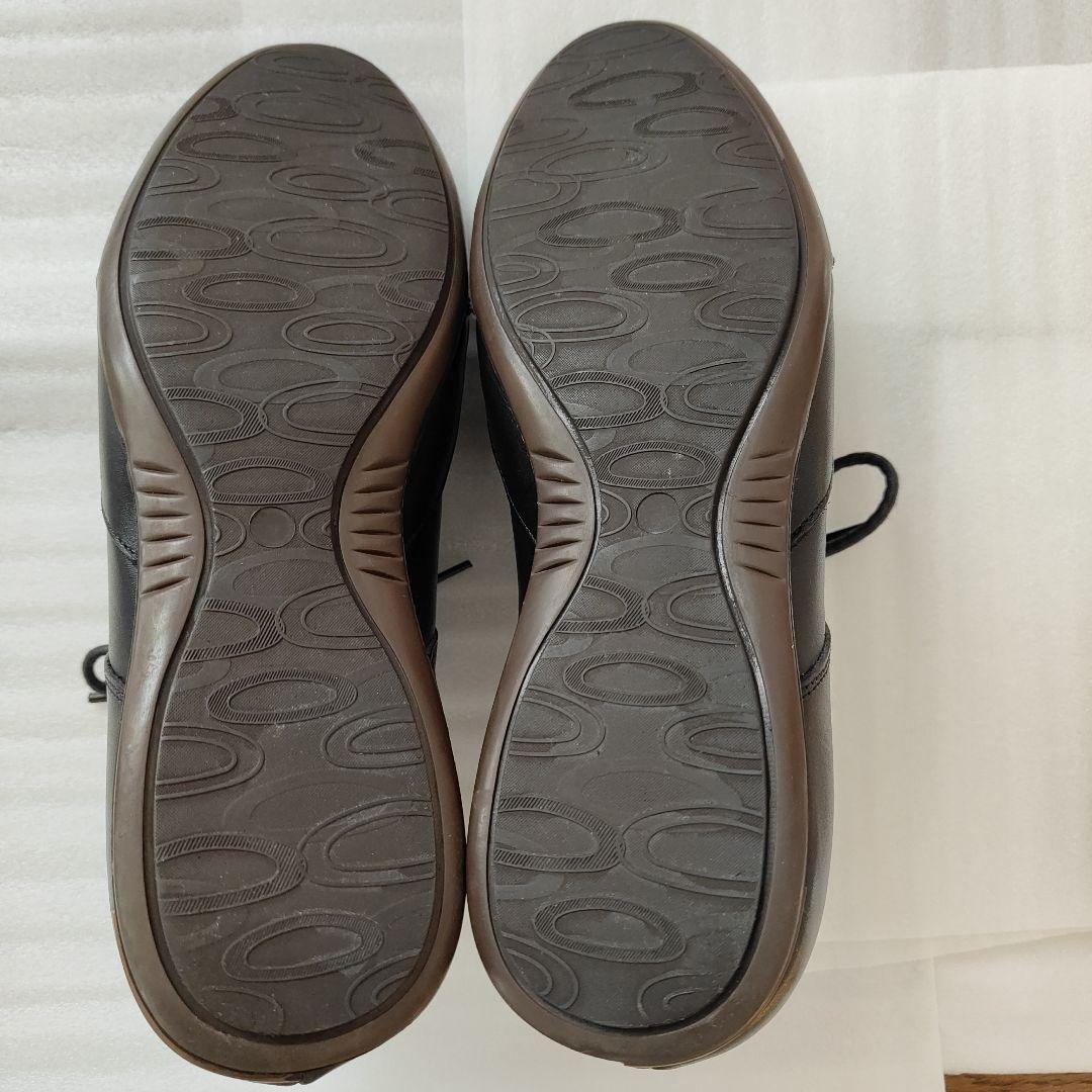 【美品】大塚製靴レザースニーカー　HS-6009ジェントル　ブラック　24EEE