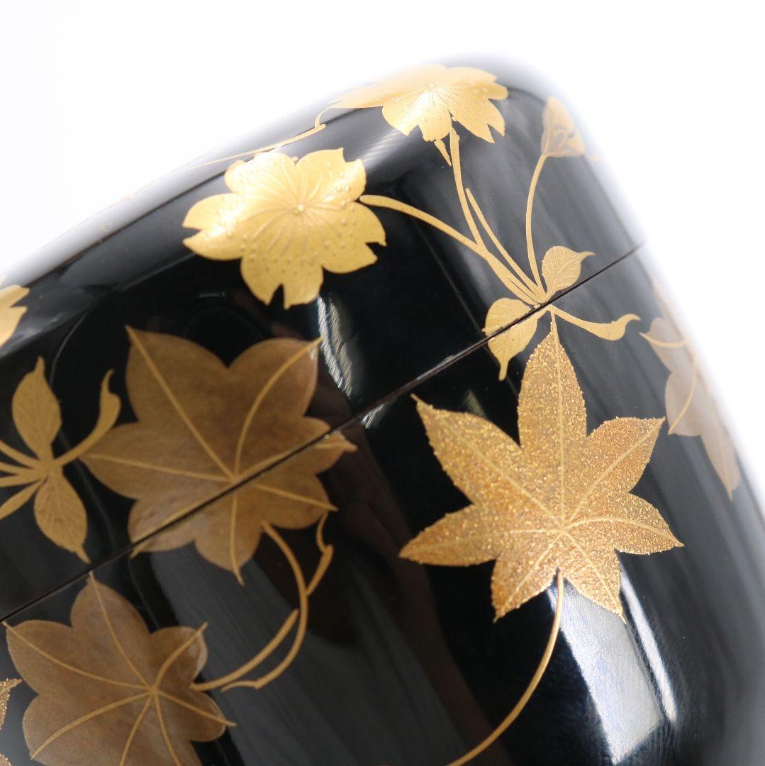 茶道具 天然木 黒柿製 棗 V 9048