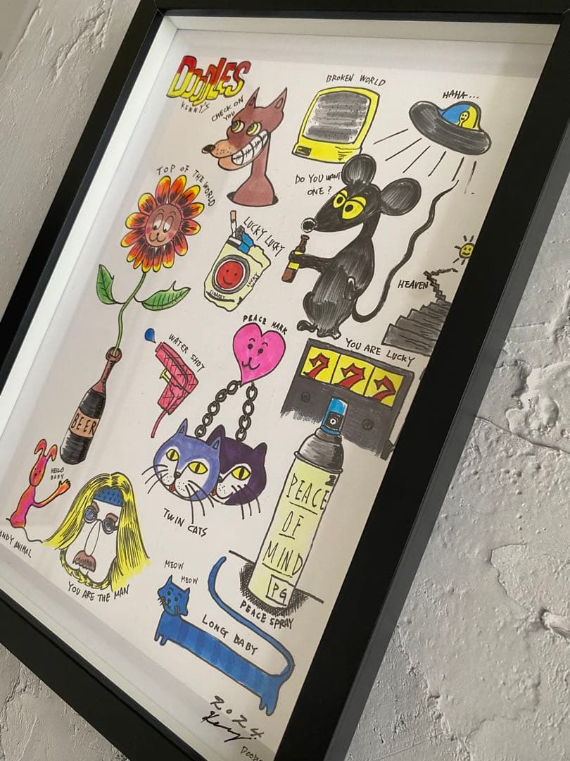 原画/イラスト/ストリートアート/ペン画/ DOODLES Vol,5インテリア