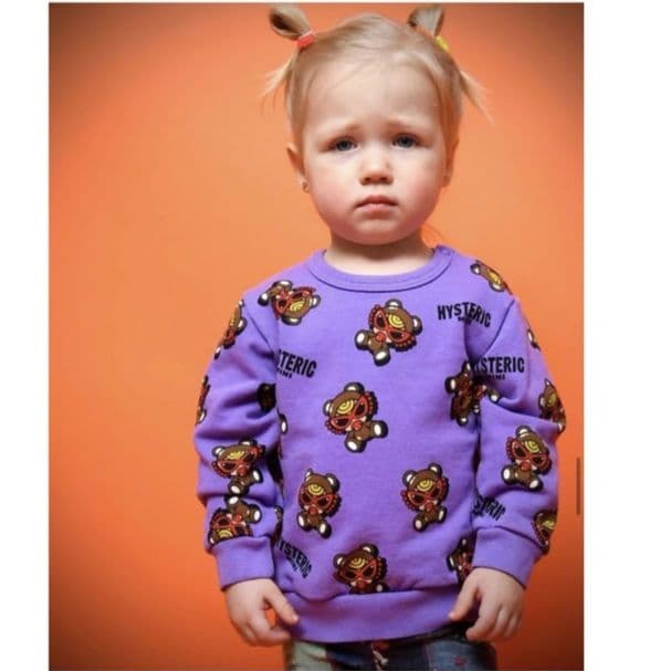 新品 ヒステリックミニ 限定カラー カモフラ テディ パーカー 100 新品