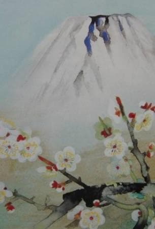 堅山南風、【富士馥郁】、希少な額装用画集より、新品額装付、状態良好