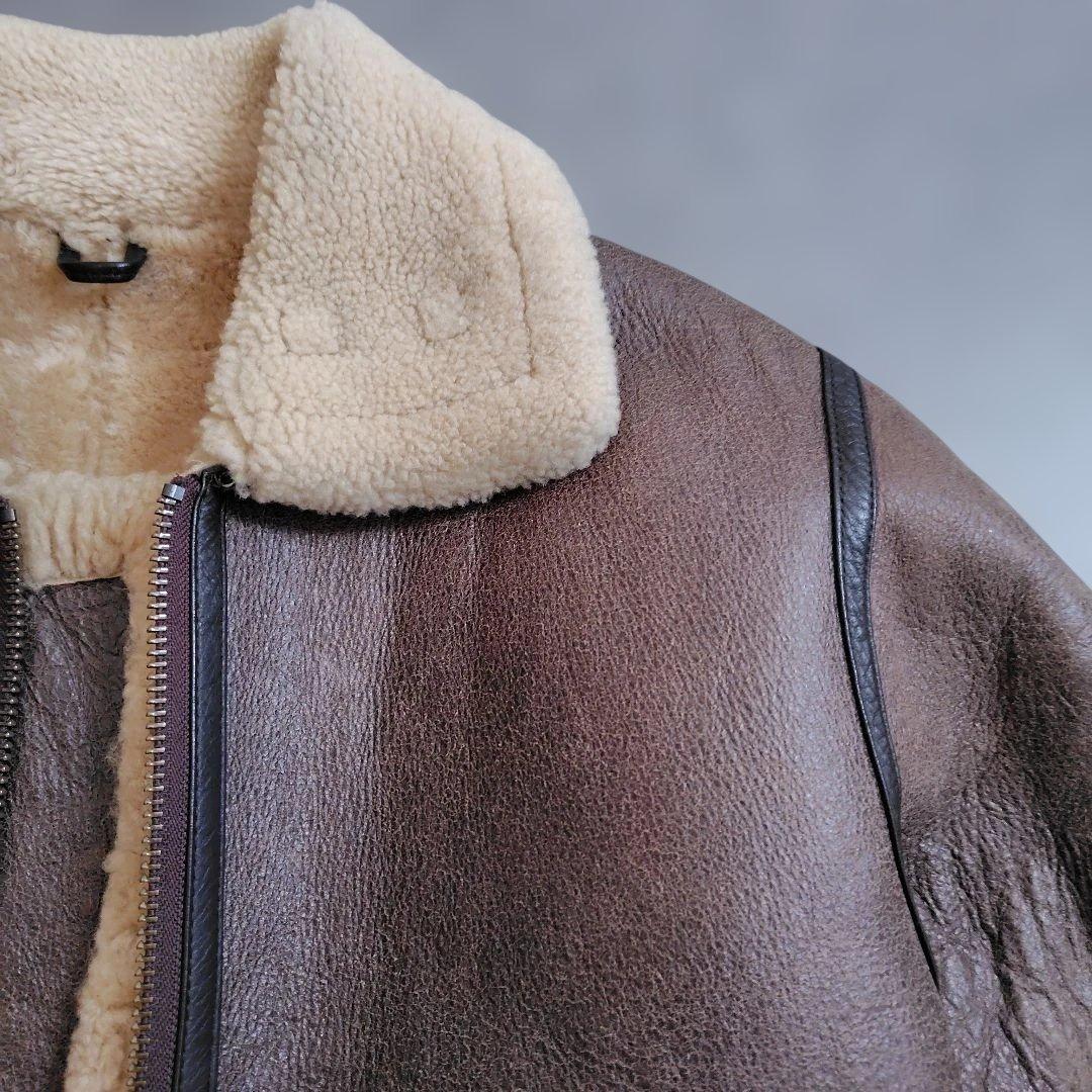 USA製 羊革 リアルムートンジャケット B3 B-3 US ARMY ワッペン - メルカリ