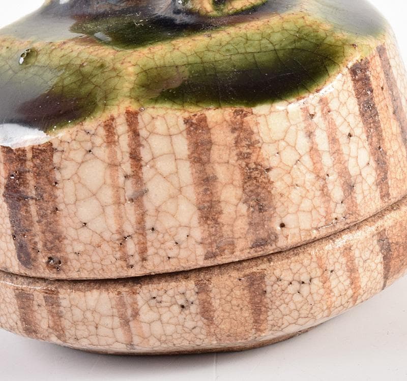 茶道具 織部焼 はじき織部 香合 極め箱 M R4917 - メルカリ