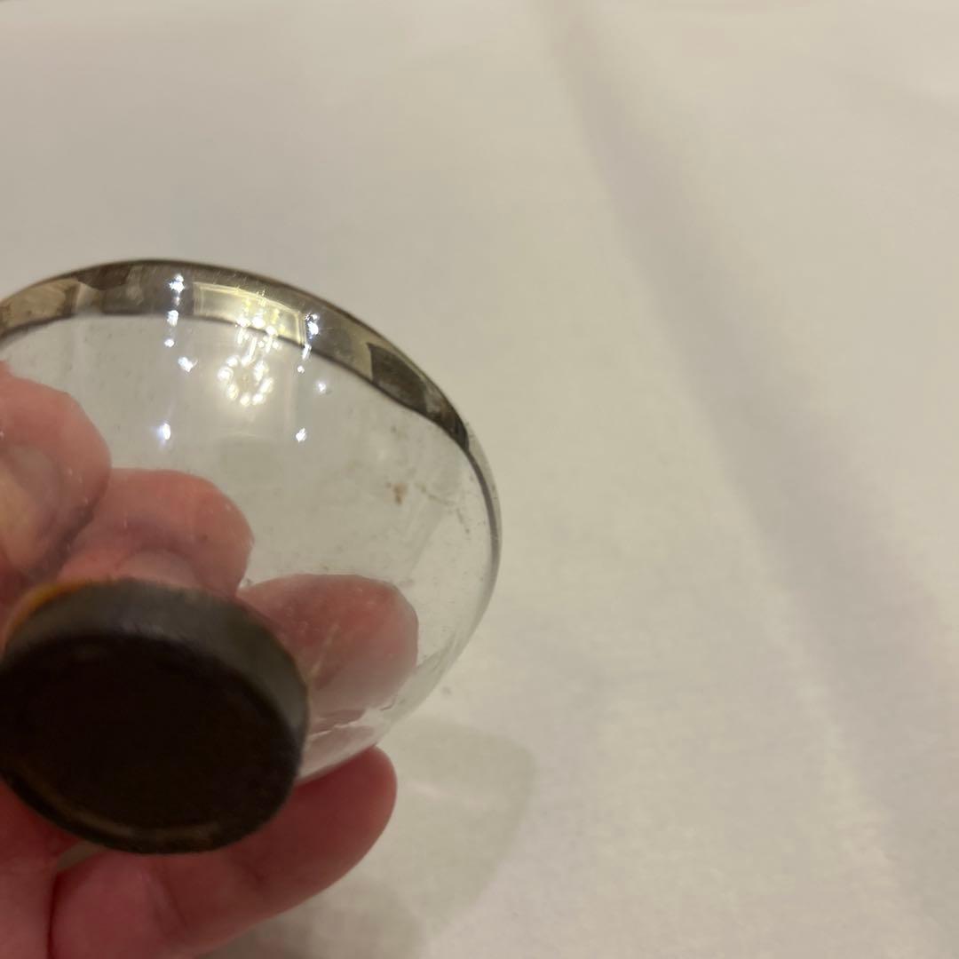 値引き】大正ガラス 盃 お猪口 吹きガラス 気泡ガラス クリアガラス 蔵出し