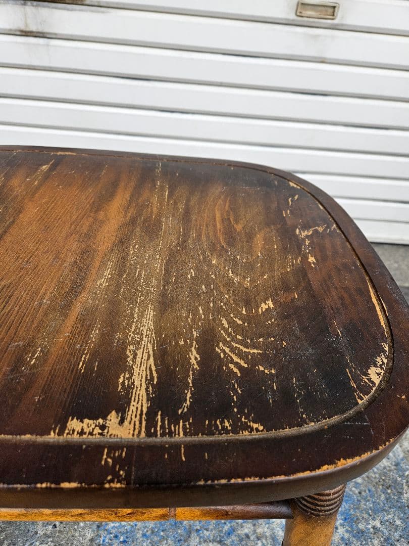 ジャパンヴィンテージ 飛騨家具 木製のスツール 椅子 オットマン キツツキマーク