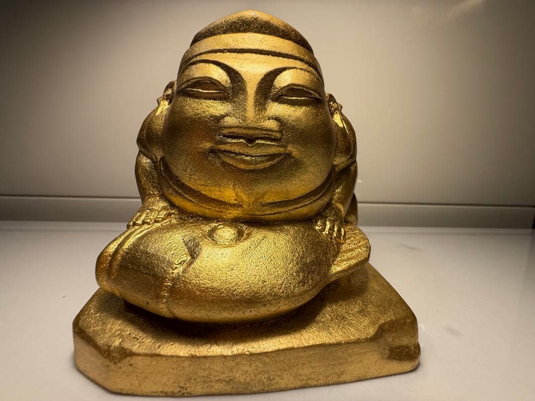 平櫛田中作 福徳恵比須座像 金箔ブロンズ像 田中名刻印 - メルカリ