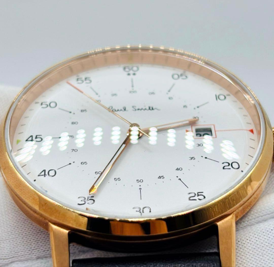 【美品】Paul Smith 1007 腕時計 ホワイト ブラック ポールスミス