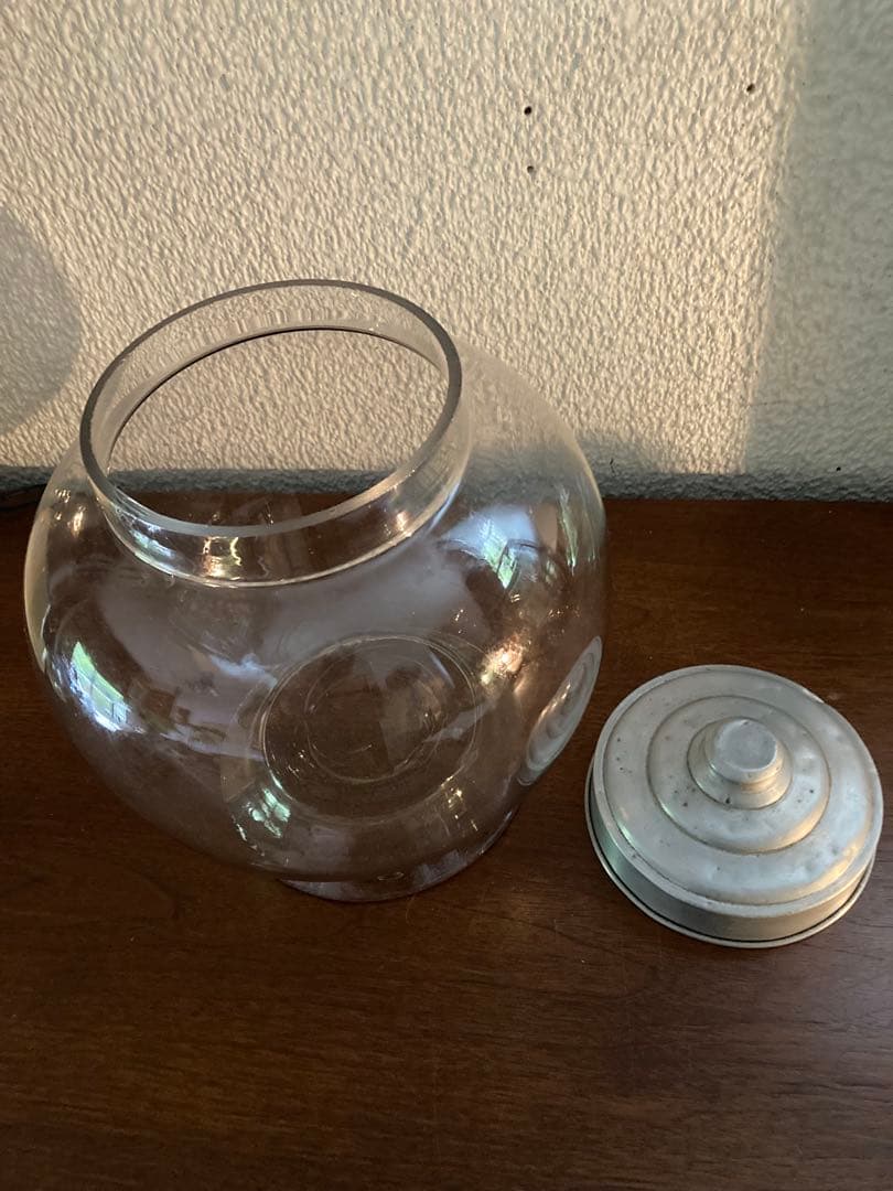 昭和レトロ (美品)駄菓子屋さんガラス地球瓶 菓子瓶 高さ27センチ
