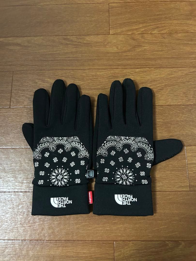 中古 L Supreme North Face Bandana glove 手袋 Supreme×THE NORTH FACE BANDANA ETIP GLOVEバンダナグローブNN61444