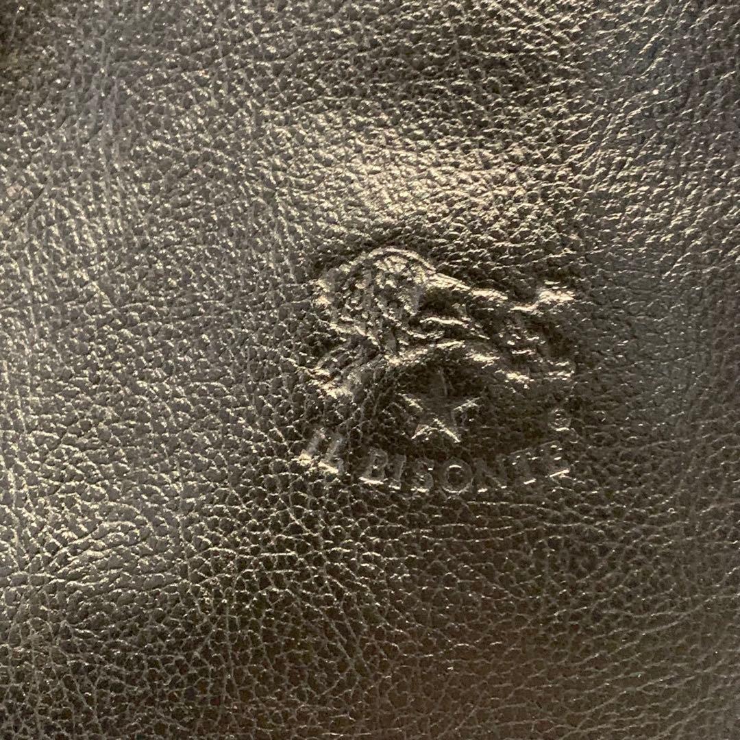 極美品✨イルビゾンテ　ビジネスバッグ　オールレザー　A4 ロゴ型押し　ブラック