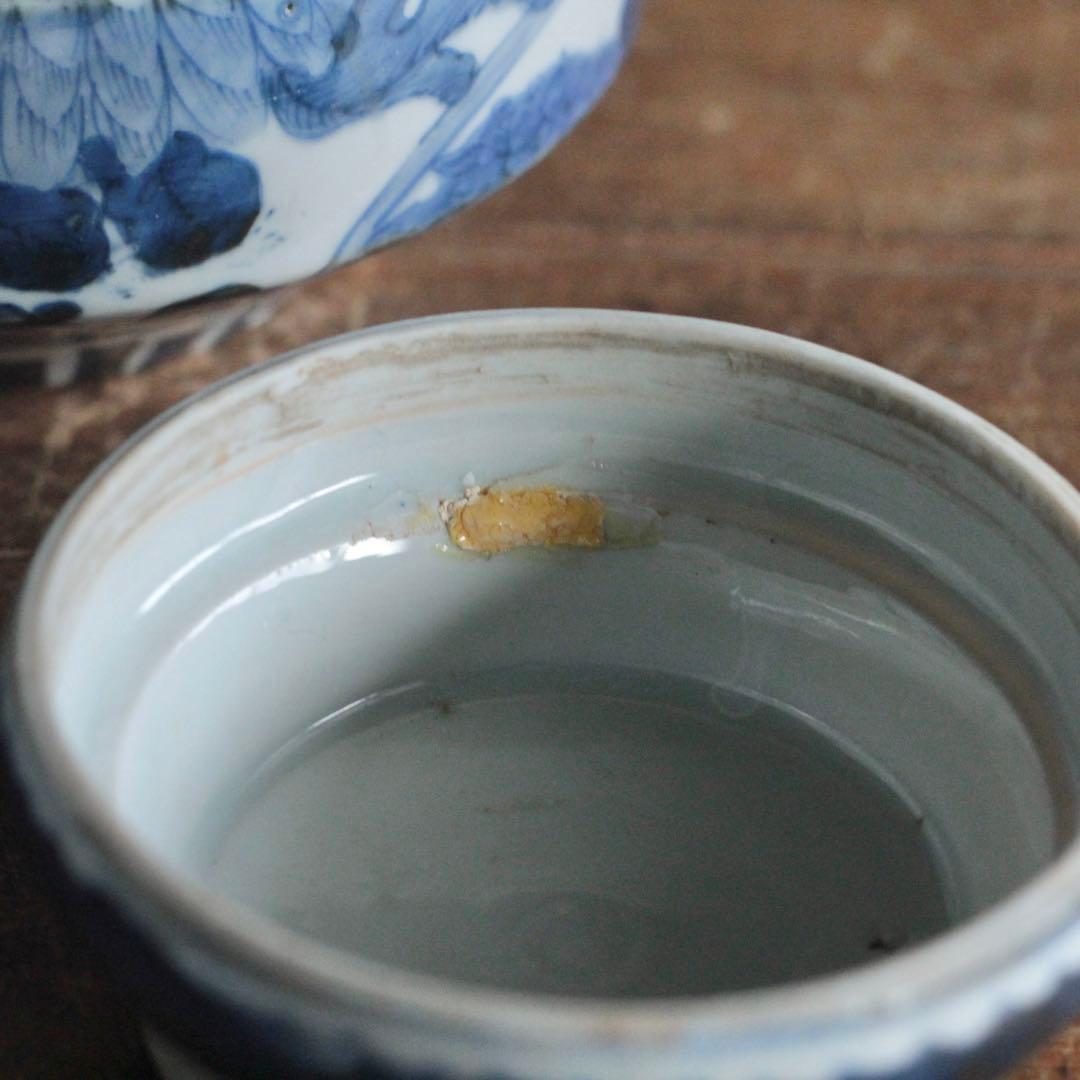 染付 三段重 花見弁当 蕎麦弁当器 古美術 古道具 アンティーク