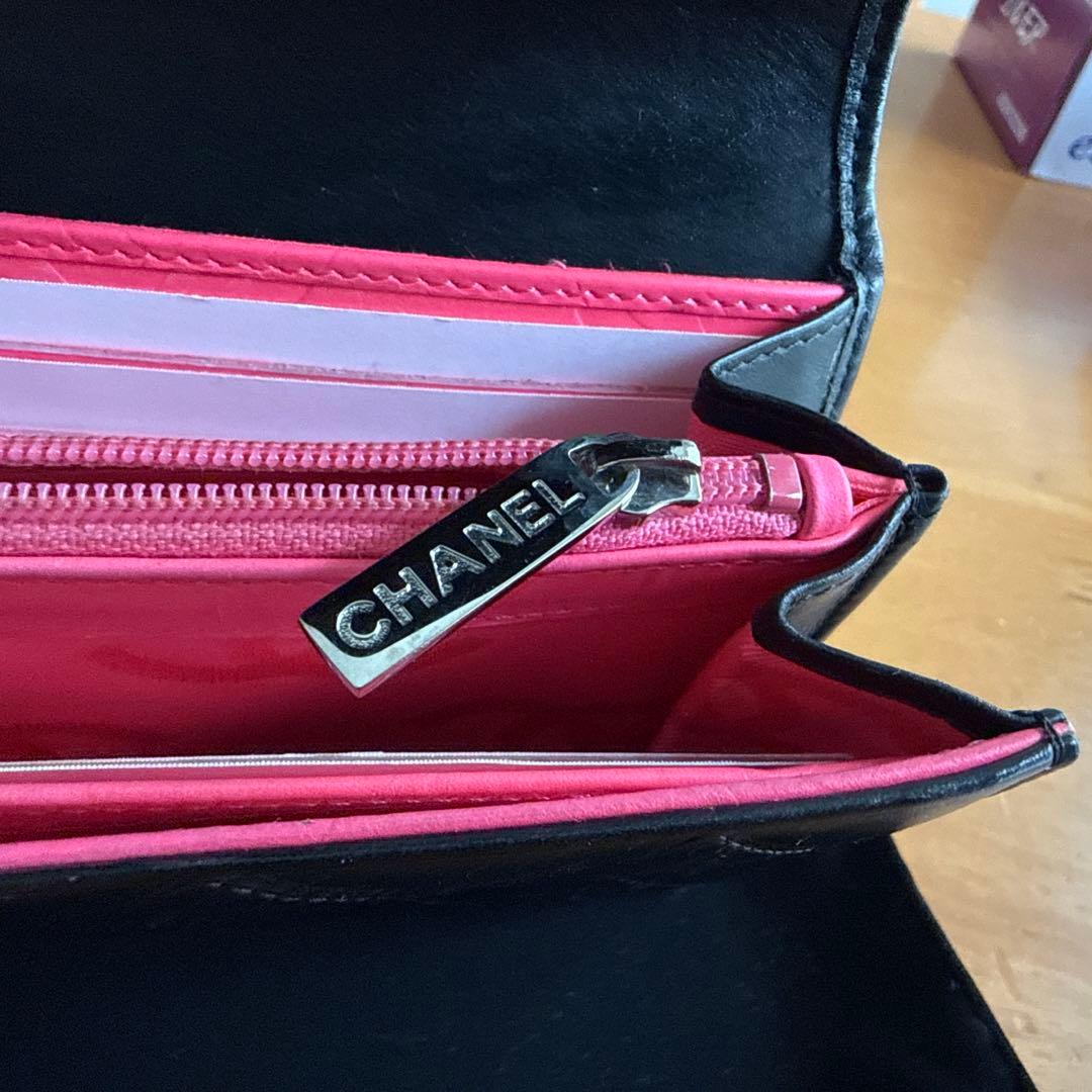 シャネル カンボンライン マトラッセ 財布正規保証2812.