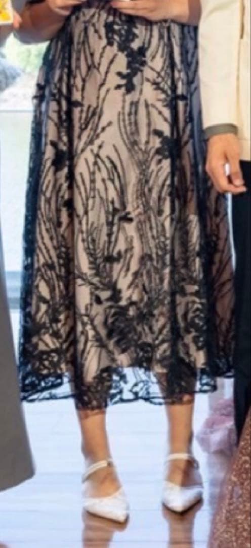 1回着用 美品 niana 黒レース 結婚式ドレス