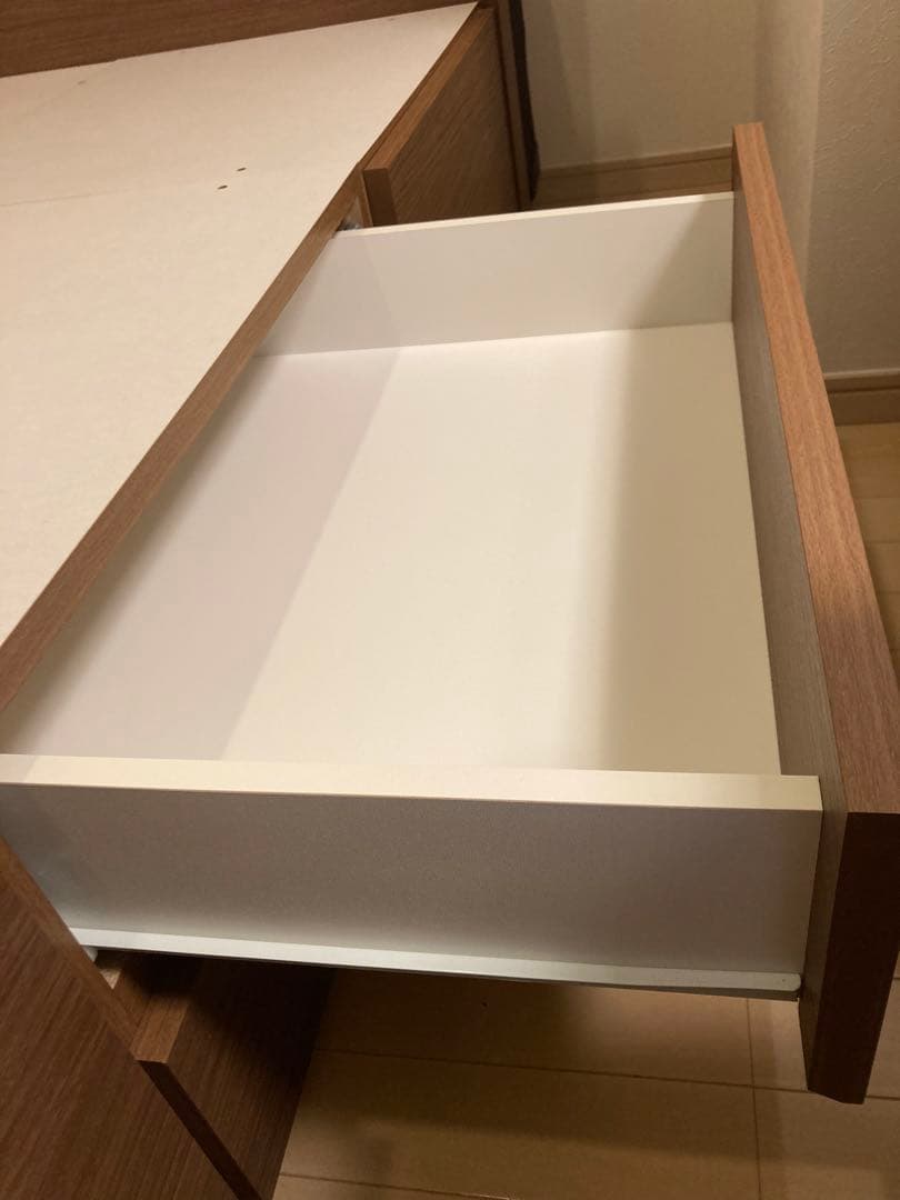 ニトリ シングルベッド 引き出し付き ブラウン