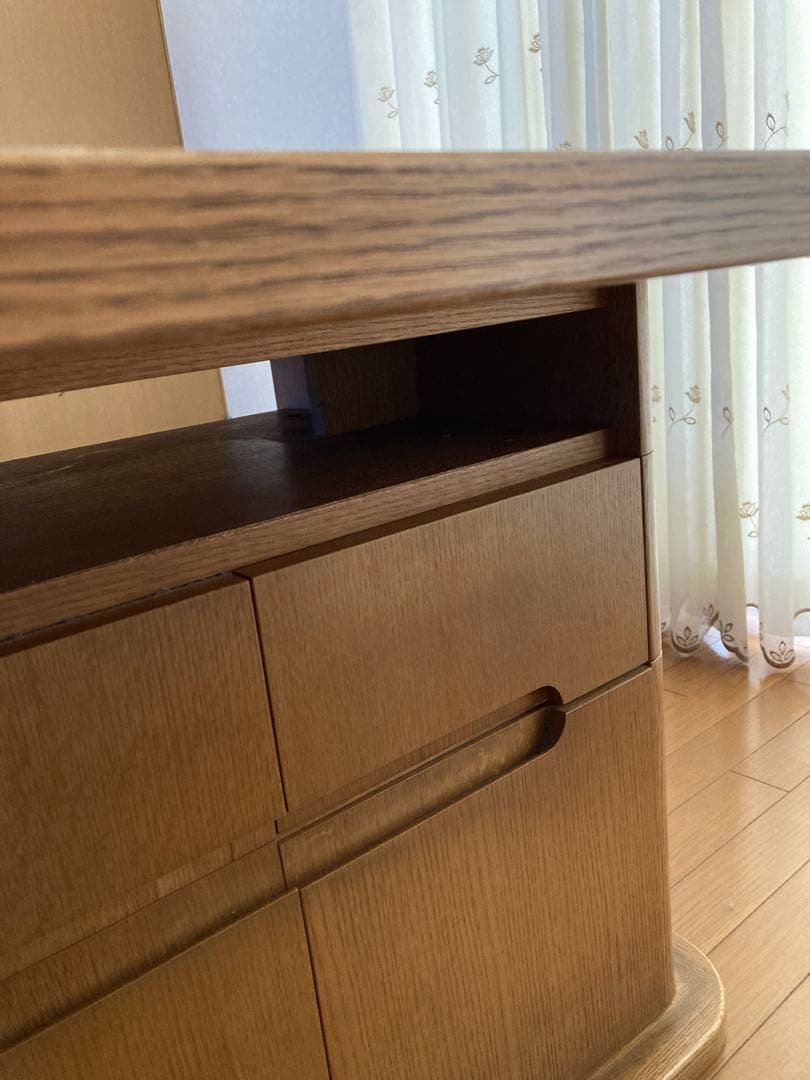 6月までシラカワ ダイニングテーブル たっぷり収納付き 飛騨家具 無垢オークナラ