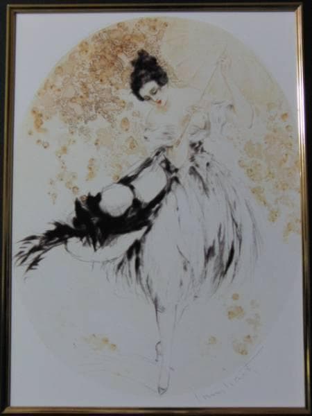 ルイ・イカール限定版・アールデコ、夏の昼、版上サイン、希少な額装用画集より