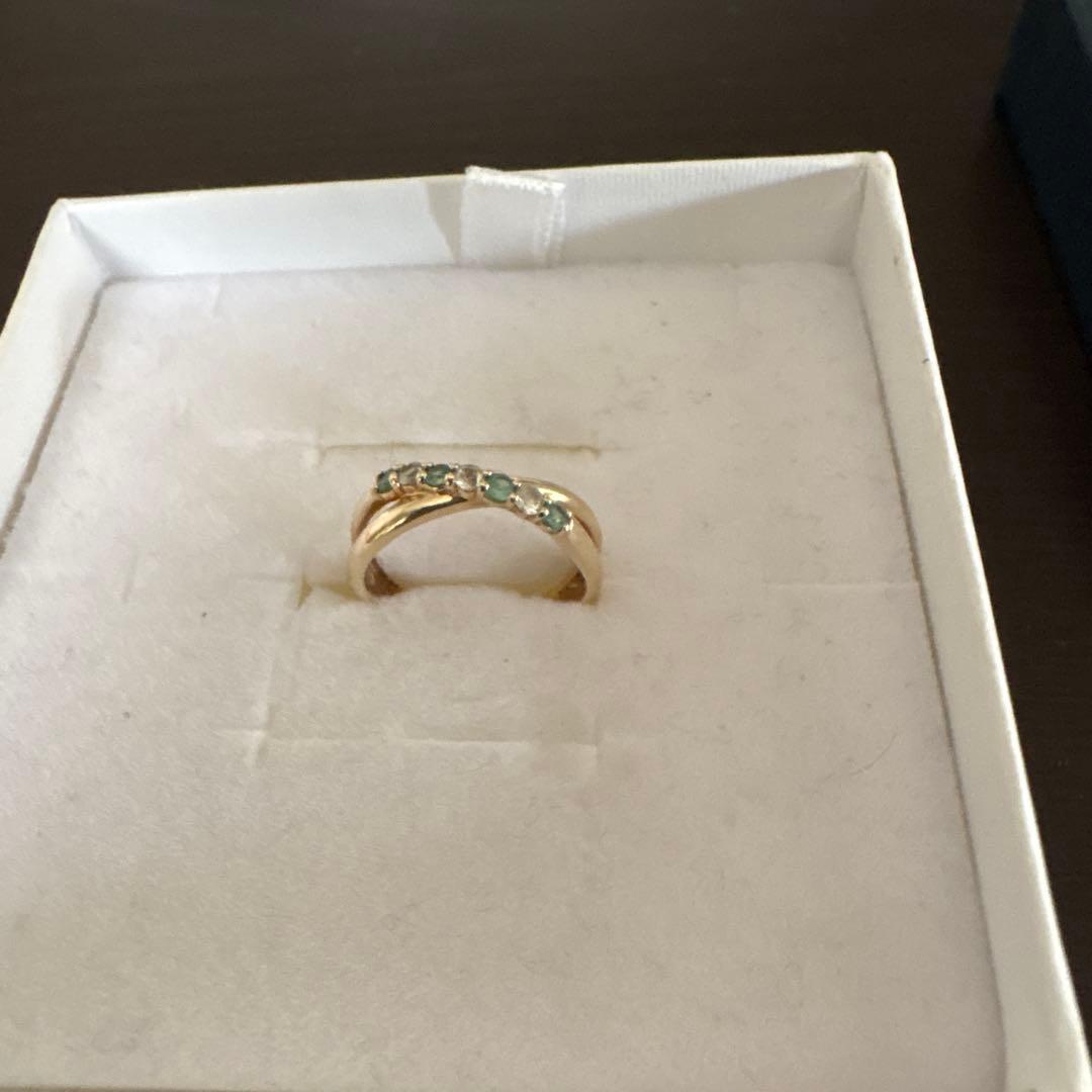 K10YG エメラルドリング TSUTSUMI