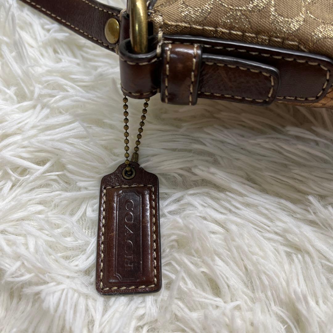 希少 COACH シグネチャー　レオパード　パッチワーク　ショルダーバッグ