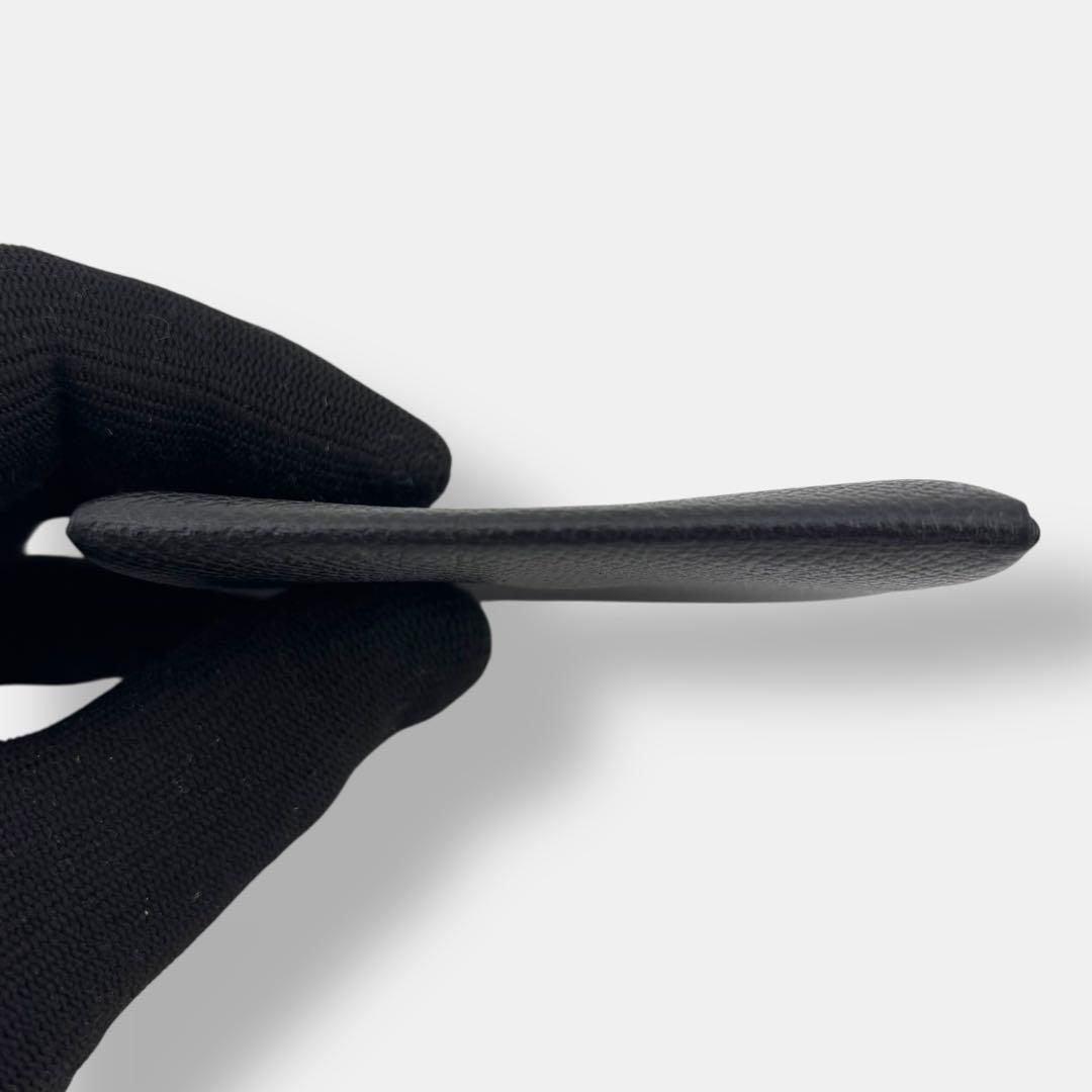 美品 エルメス バスティア ケース ブラック レザー T刻印 箱付き