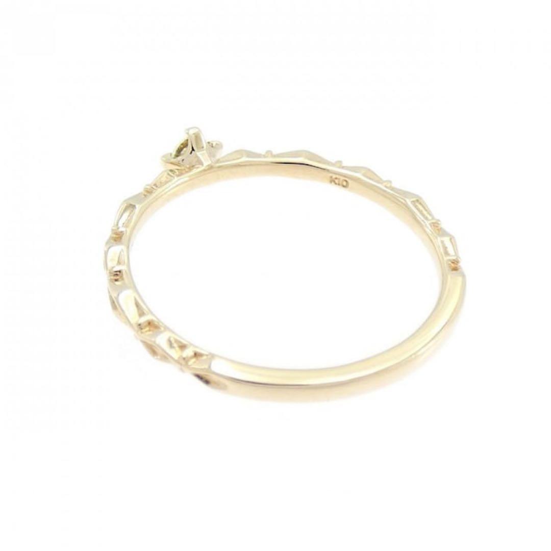 ageteアガット ペリドット ピンキーリング 2号