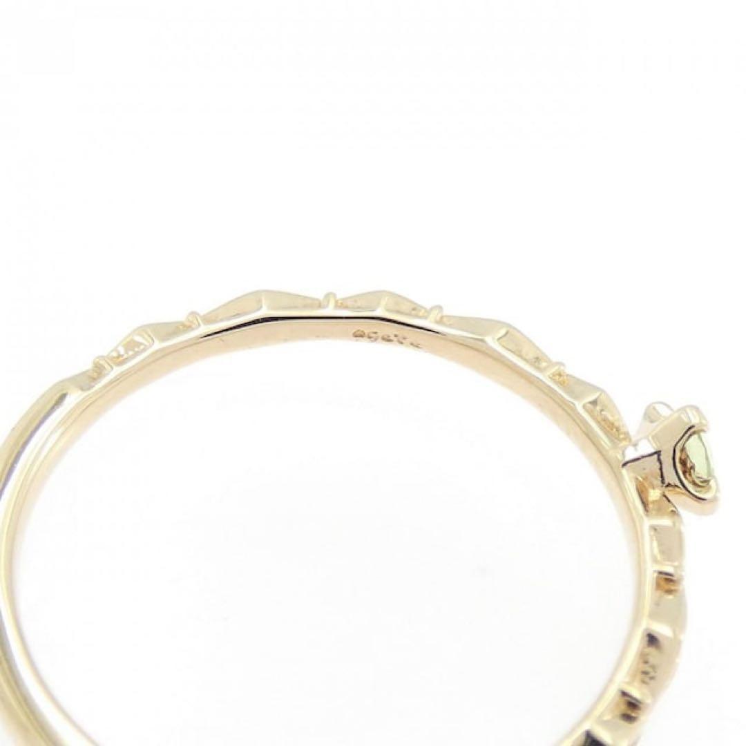 ageteアガット ペリドット ピンキーリング 2号