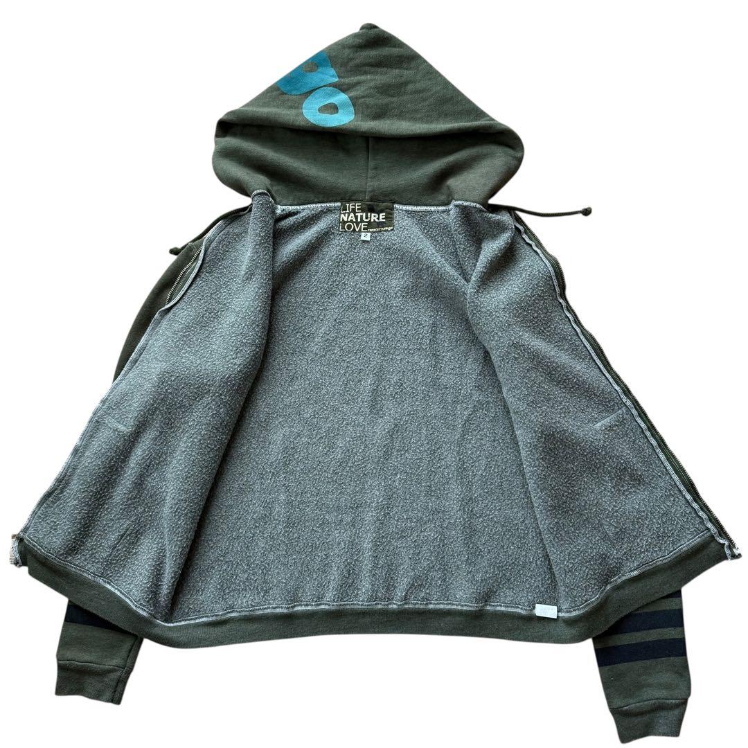 USA製 FREE CITY フリーシティー ジップパーカー 木村拓哉 グリーン