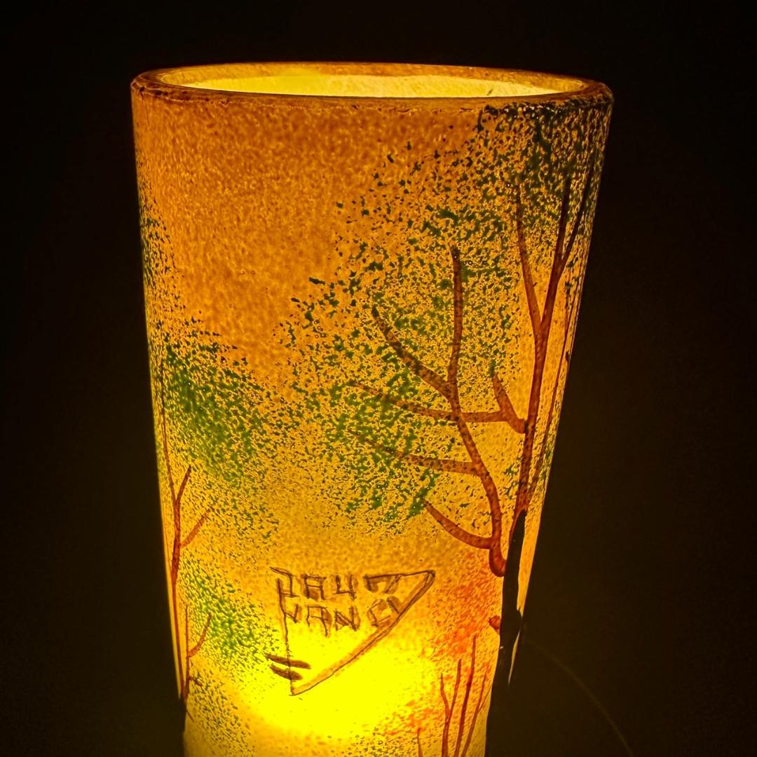 ドームナンシー 筒型 大 卓上証明 高さ22cm 被せガラス アンテルカ