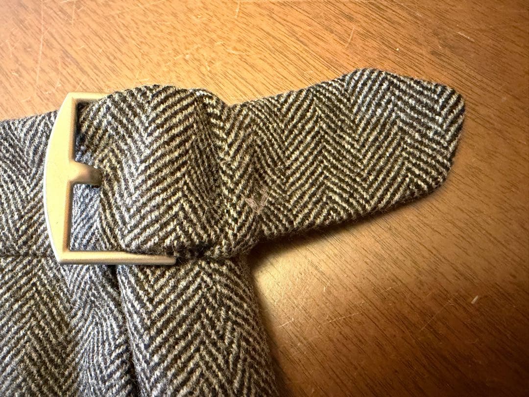 エルメス HERMES チャコールグレー ヘリンボーン タイトスカート38サイズ