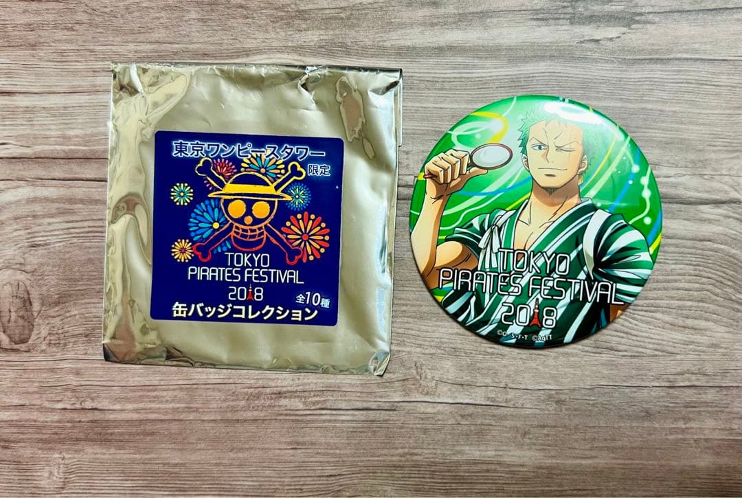 東京ワンピースタワー トンガリBD缶バッジ ロロノア・ゾロ 東京