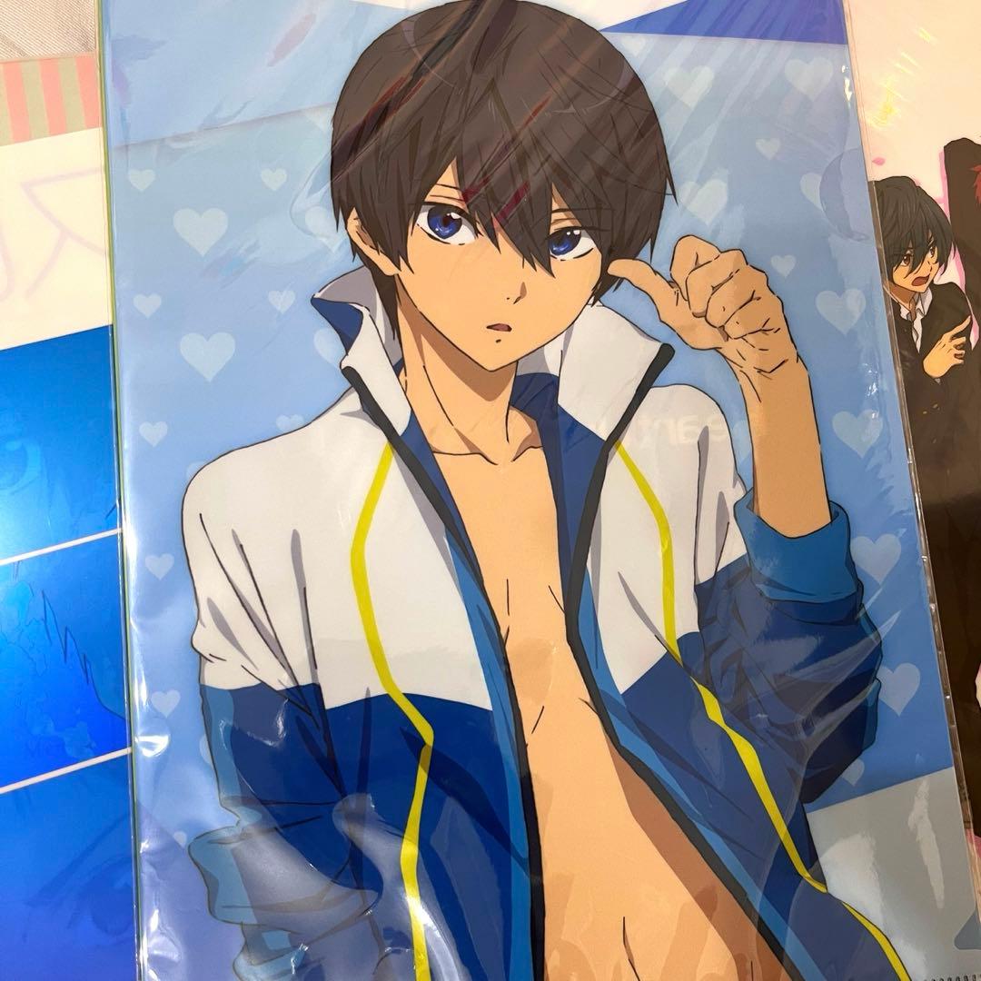 ハイスピード ハートアップ クリアファイル 七瀬遙 橘真琴 桐嶋郁弥 椎名旭