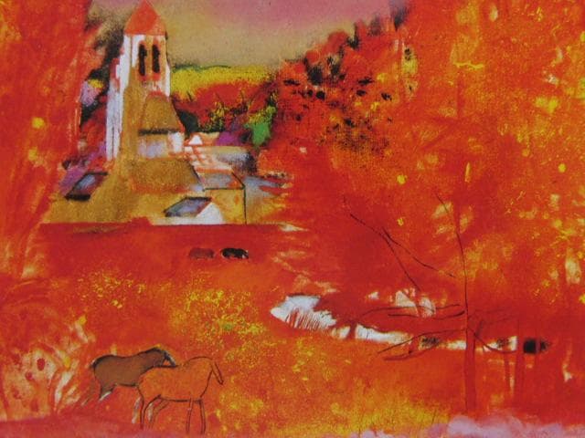 ポール・ギアマン、風景、希少画集画、新品高級額・額装付、状態良好