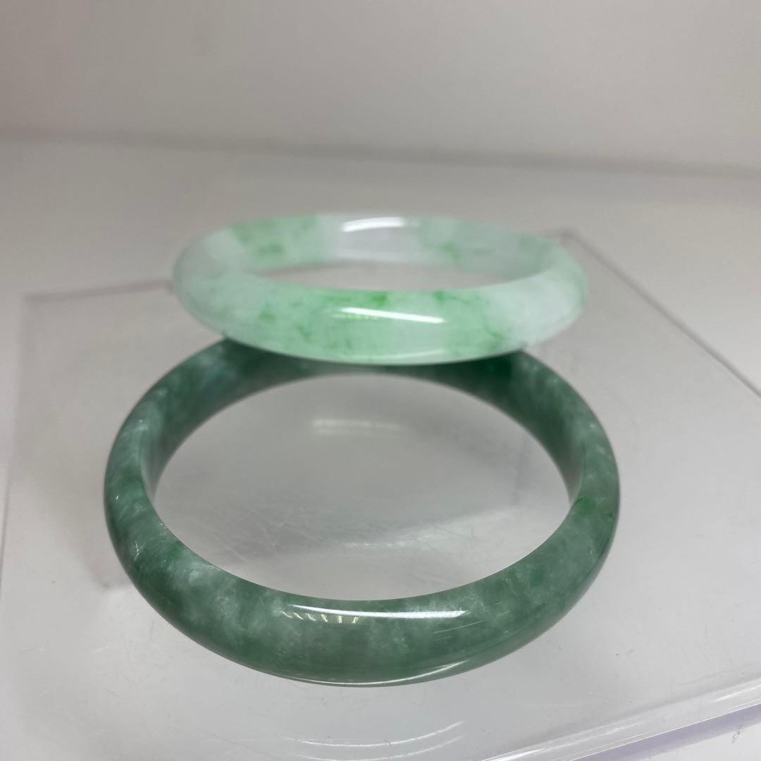 本翡翠　バングル2点　79g トヒチ　東さ7-0331☆2F
