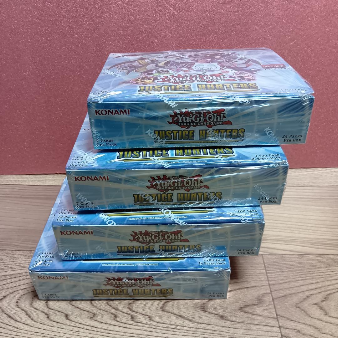 4BOXセット シュリンク付き 遊戯王 英語版 ジャスティス・ハンターズ 新品