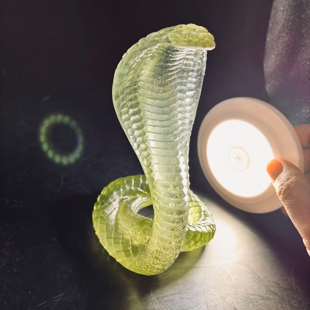 コブラ緑ドームフランスドームナンシーエミール・ガレ蛇クリスタル