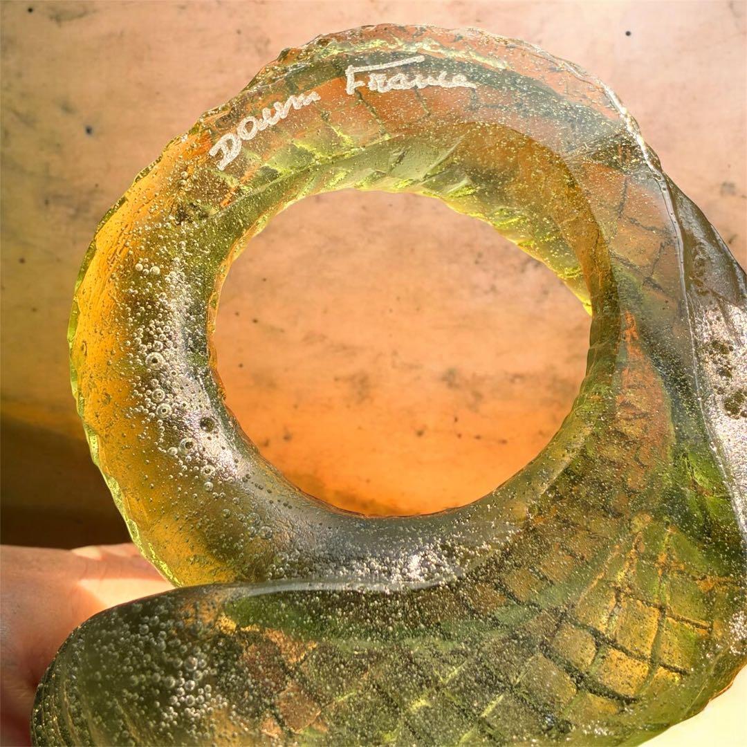 コブラ緑ドームフランスドームナンシーエミール・ガレ蛇クリスタル