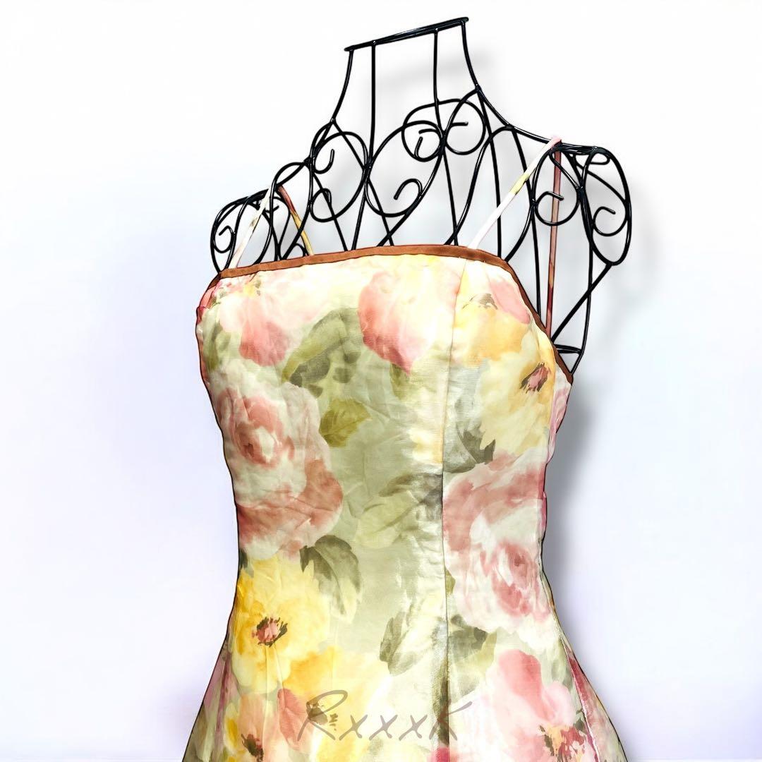 ジェシカマクリントック ロングドレス 演奏会 オーガンジー 花柄