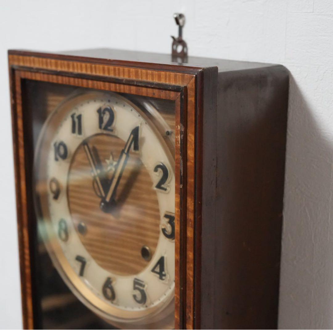 英計舎　ボンボン時計　振り子時計　柱時計　昭和レトロ