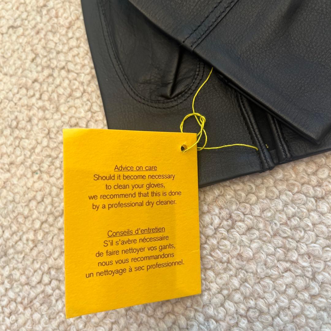 新品タグ付き】JOHN LOBB ブラックカーフスキンレザー手袋 サイズ9