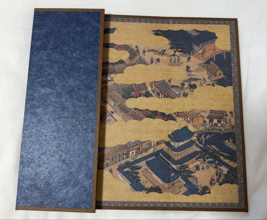 安土 南蛮図屏風 2個セット｜説明書・新聞切り抜き付｜記念複製