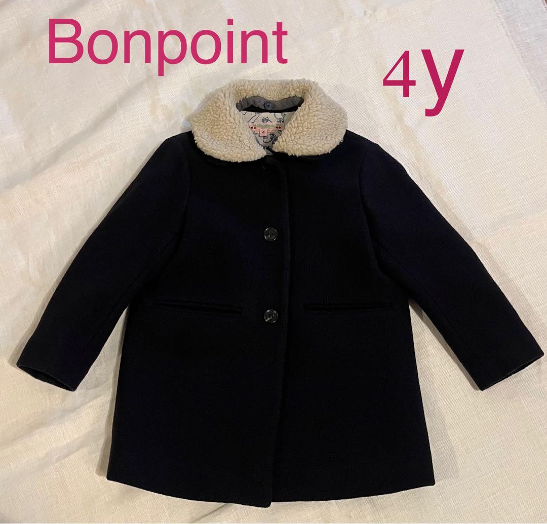 美品】bonpoint ポンポワン コート 4サイズ ネイビー - メルカリ