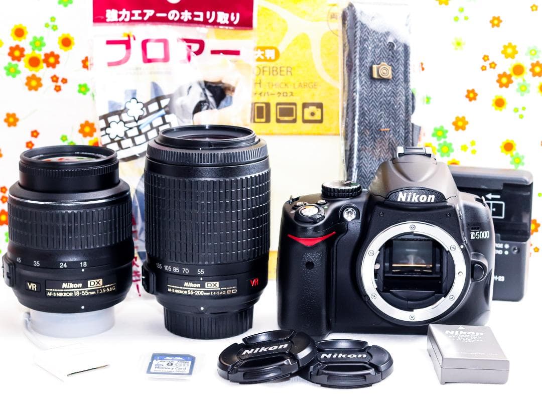 ニコン Nikon D5000☆ダブルレンズセット☆スマホに転送！☆初心者の方に