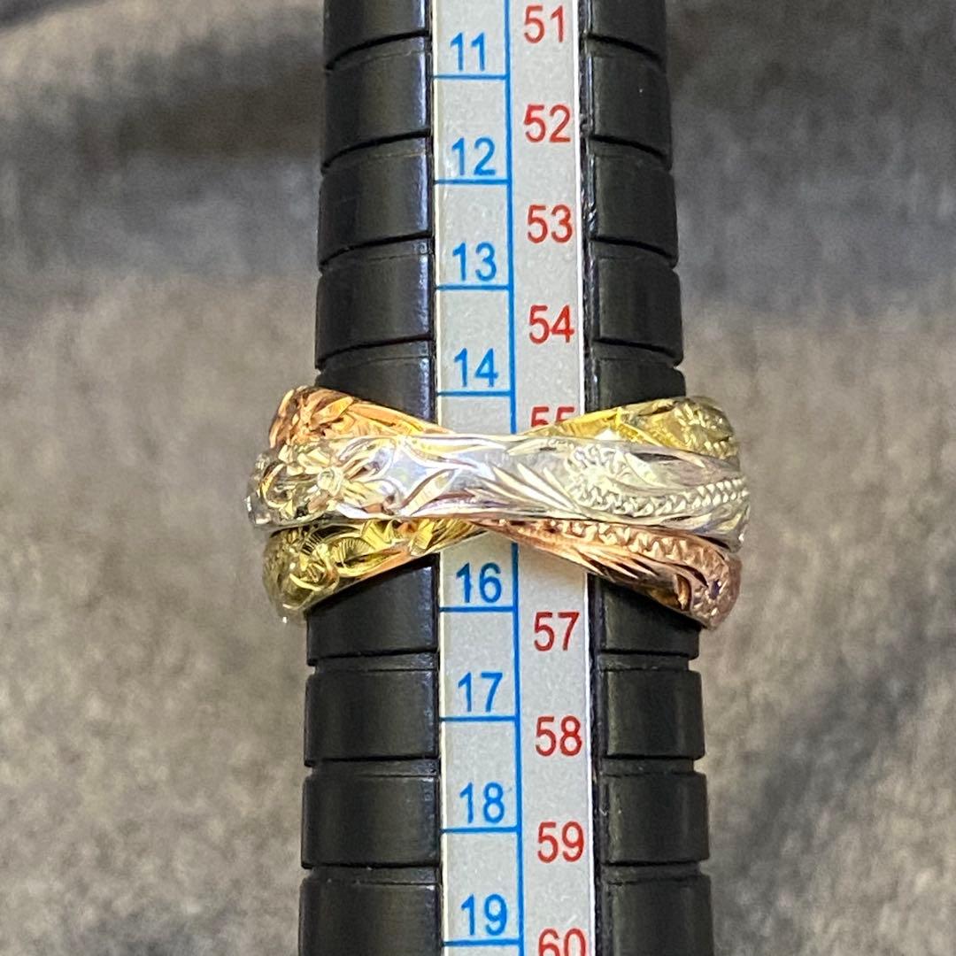 ハワイアンジュエリー　3連　シルバー　リング