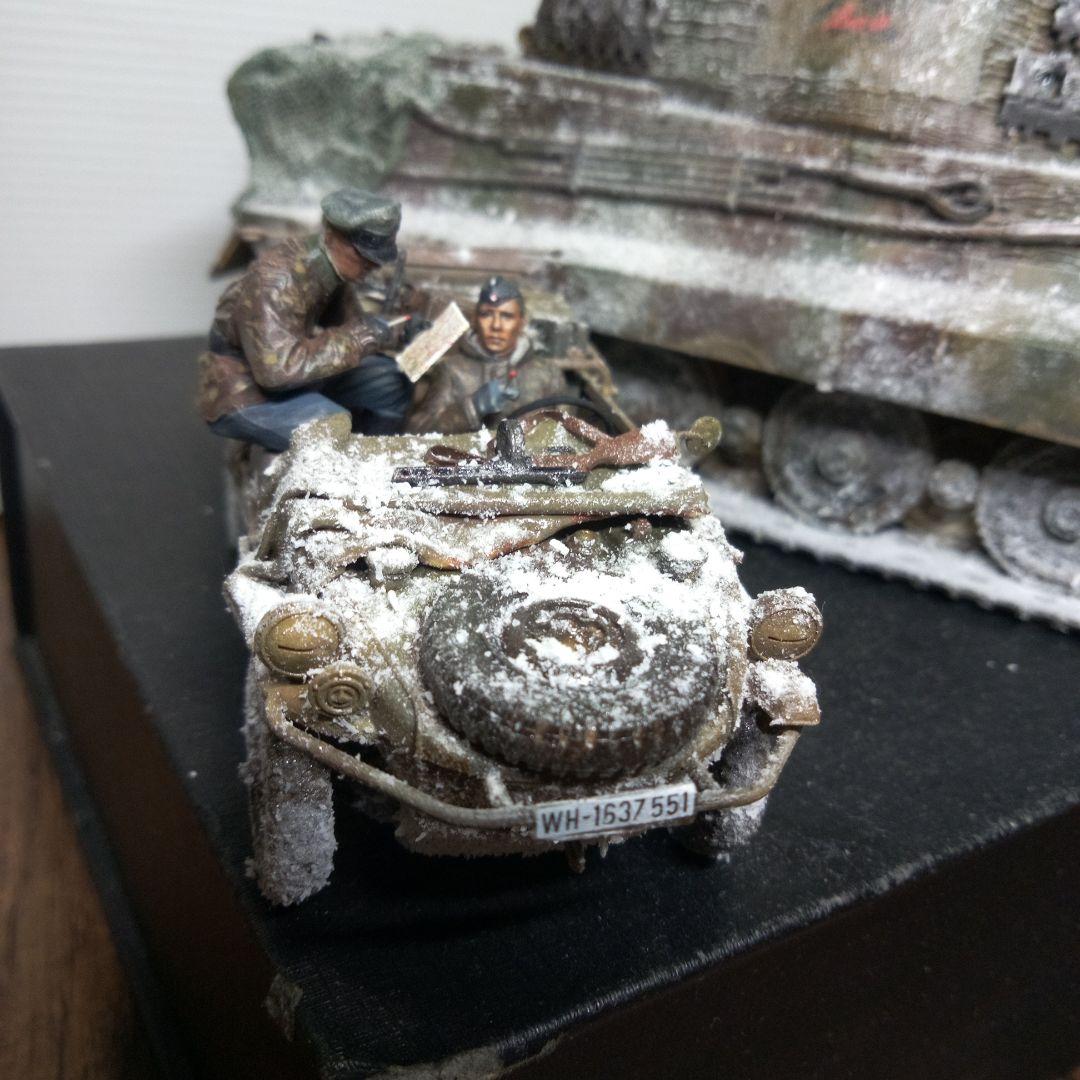 コネコタミヤ　1/35 ドイツ軍　キングタイガー　シュビムワーゲン　完成品