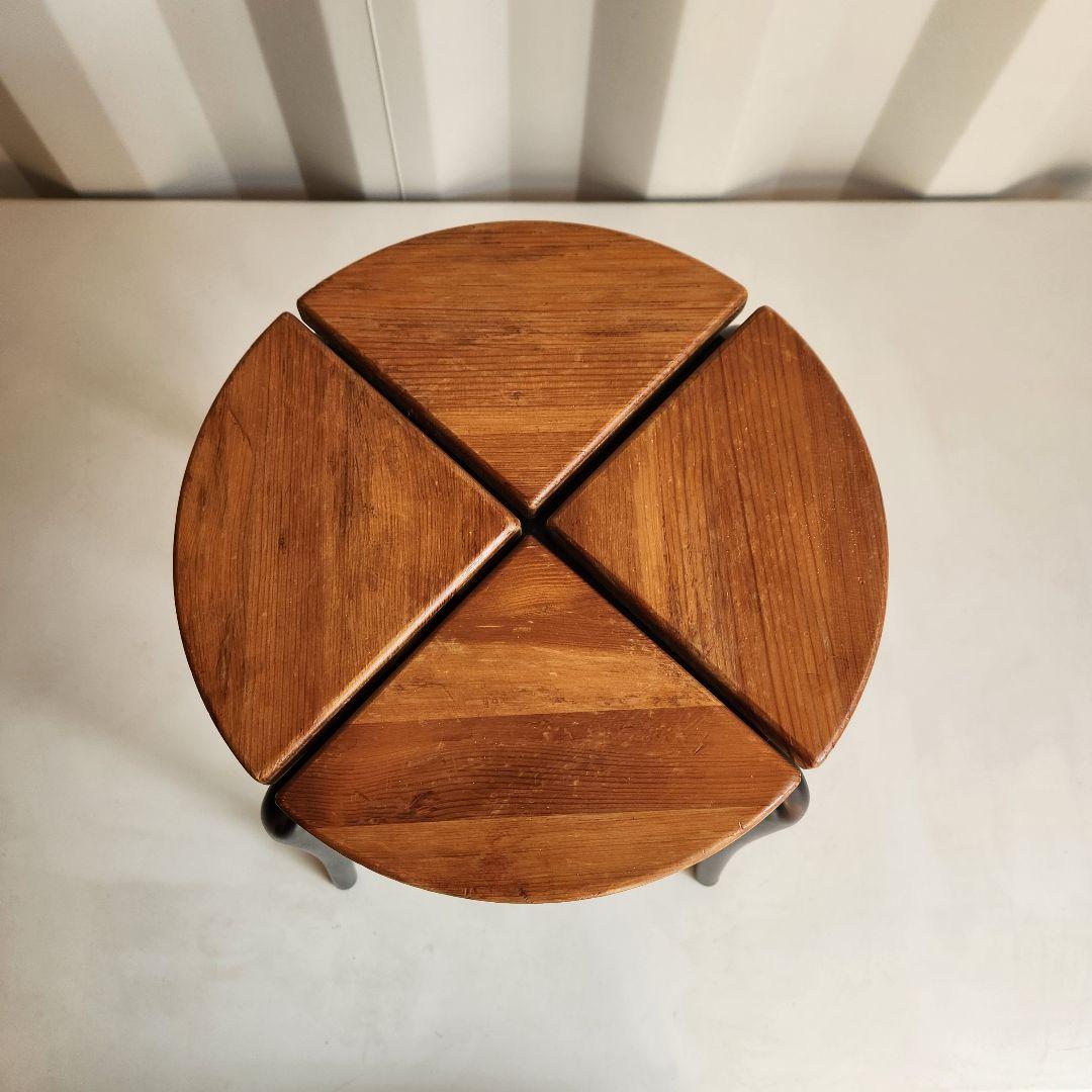 廃盤　希少モデル　IKEA AGNE スツール　椅子　パイン無垢材