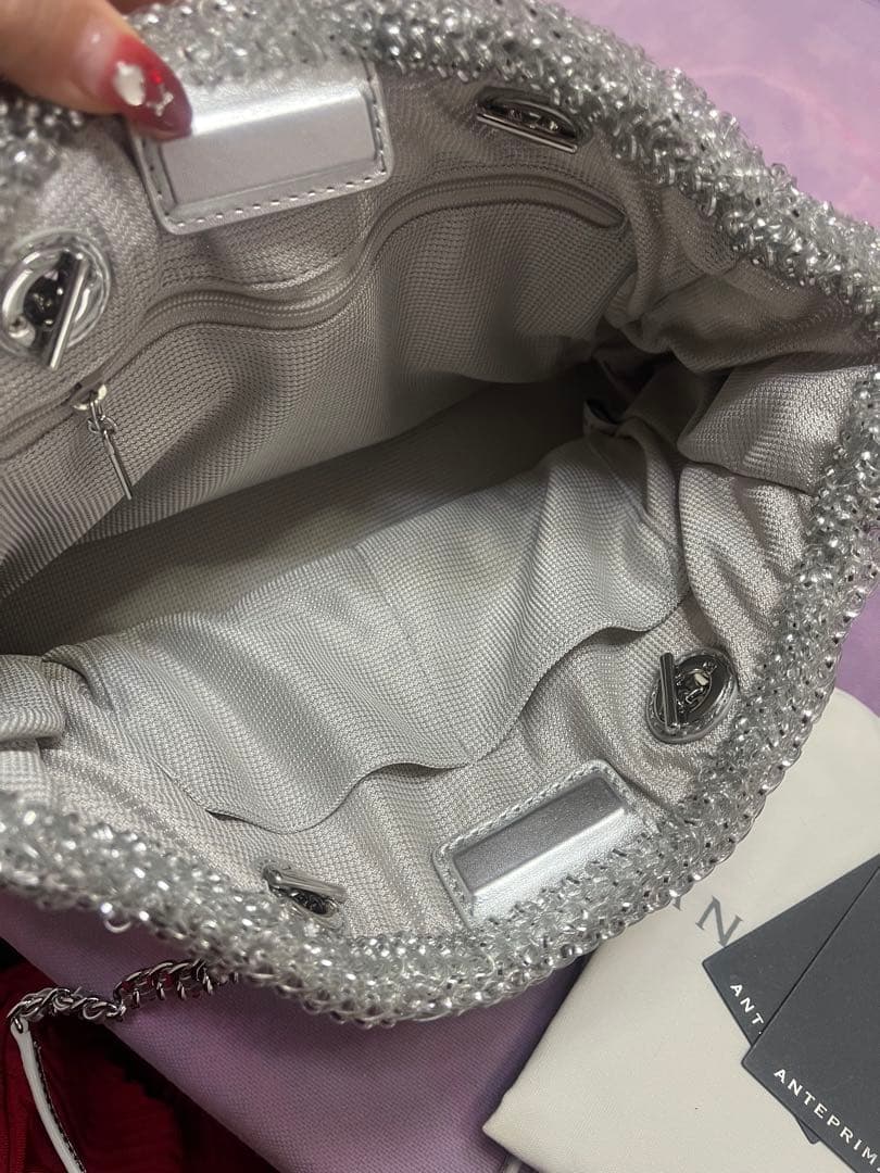 専用♡新品未使用、ANTERPRIMAショルダーバッグ　オッキエッロ　シルバー